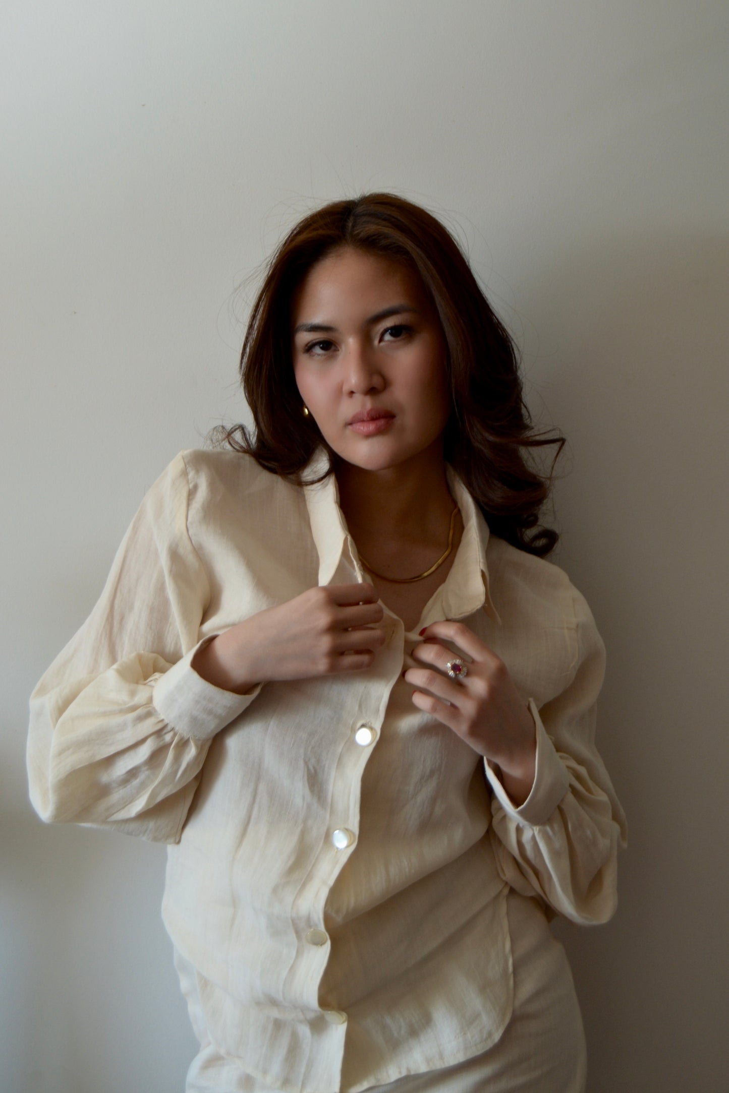 Wilson Button Down in Cream