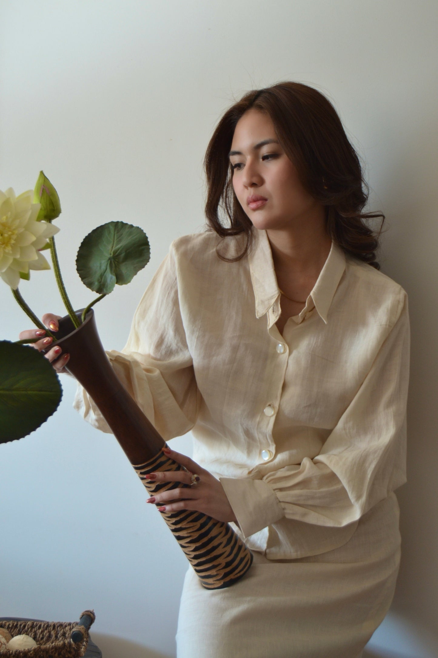 Wilson Button Down in Cream